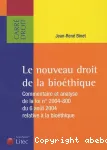 Le nouveau droit de la bioéthique vignette